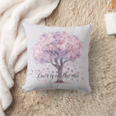 Love is in the air Purple Hearts Tree クッション (ブランケット)