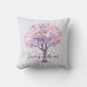 Love is in the air Purple Hearts Tree クッション (正面)