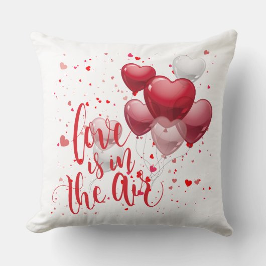 Love Is In The Air Throw Pillow クッション (正面)