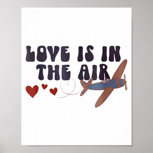 Love Is In The Air Valentine’s Airplane ポスター (正面)