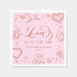 Love Is In The Air Valentine's Day Bridal Shower スタンダードカクテルナプキン