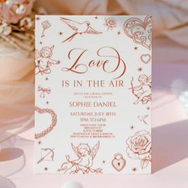 Love Is In The Air Valentine's Day Bridal Shower 招待状