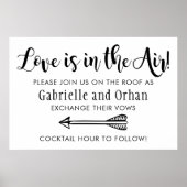 Love is in the Air Welcome Sign | Black Script ポスター (正面)