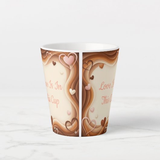Love Is In This Cup カフェラテマグ (正面)