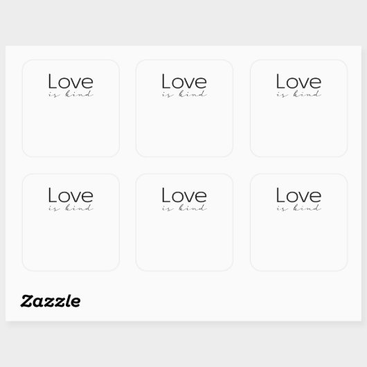 Love Is Kind Christian Scripture Love Is Patient I スクエアシール (シート)