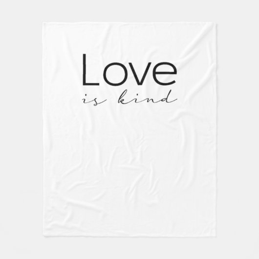 Love Is Kind Christian Scripture Love Is Patient I フリースブランケット (正面)