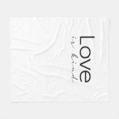 Love Is Kind Christian Scripture Love Is Patient I フリースブランケット (正面(横))