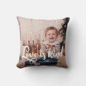 Love is Kind Script with Name and Photo クッション (正面)