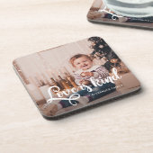 Love is Kind Script with Name and Photo コースター (左側)