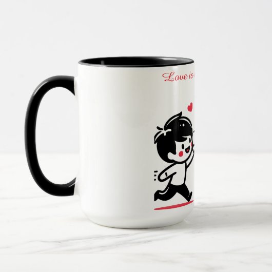 Love is like a paper plane マグカップ (左)