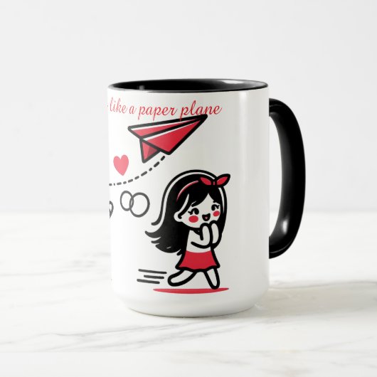 Love is like a paper plane マグカップ (正面右)