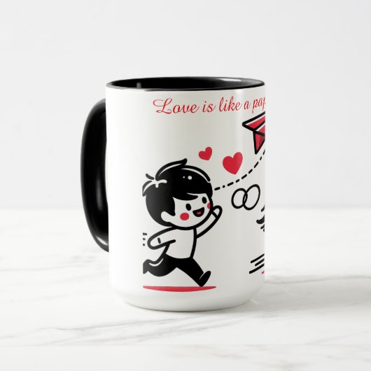 Love is like a paper plane マグカップ (正面左)