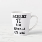 Love is Like Pi Real Irrational and Never Ending カフェラテマグ (右)