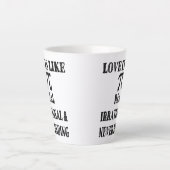 Love is Like Pi Real Irrational and Never Ending カフェラテマグ (正面)