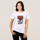 Love Is Loud – Grunge Punk Heart with Spikes トライブレンドＴシャツ (正面全面)