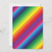 LOVE IS LOVEのレインボー結婚カラーのブラシストローク 招待状 (裏面)