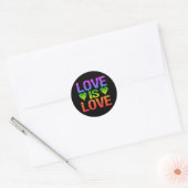 Love is Loveスタンプ ラウンドシール (封筒)
