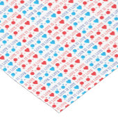 LOVE is LOVE引用文in red and blue ショートテーブルランナー (コーナー)