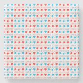 LOVE is LOVE引用文in red and blue ストーンコースター (正面)