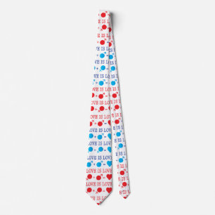 LOVE is LOVE引用文in red and blue ネクタイ