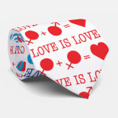 LOVE is LOVE引用文in red and blue ネクタイ (ロール)