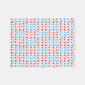 LOVE is LOVE引用文in red and blue フリースブランケット (正面(横))