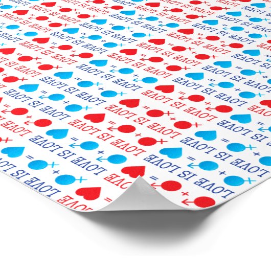 LOVE is LOVE引用文in red and blue ポスター (角)