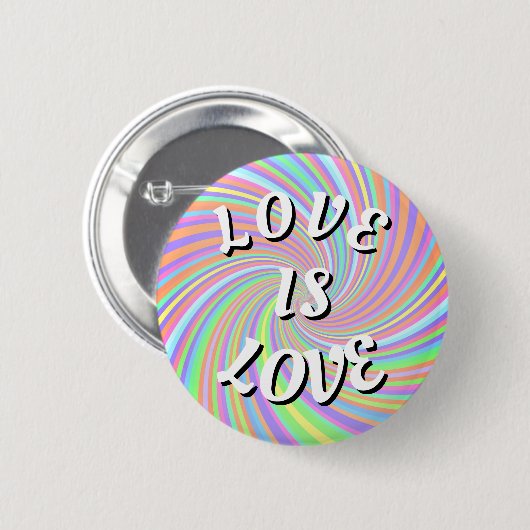 Love Is Love プライドボタン 缶バッジ (正面&裏面)