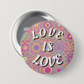 Love Is Love プライドボタン 缶バッジ (正面&裏面)