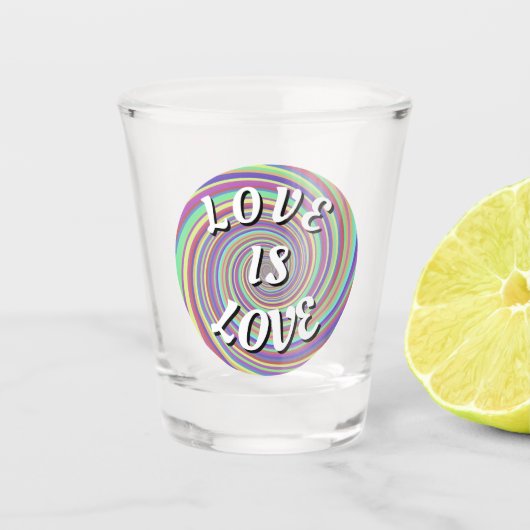 Love Is Love プライド ショットグラス (正面)