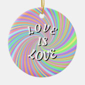 Love Is Love プライド セラミックオーナメント (正面)
