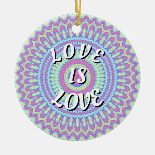 Love Is Love プライド セラミックオーナメント (正面)