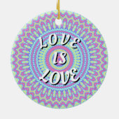 Love Is Love プライド セラミックオーナメント (裏面)