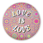 Love Is Love プライド セラミックノブ (正面)