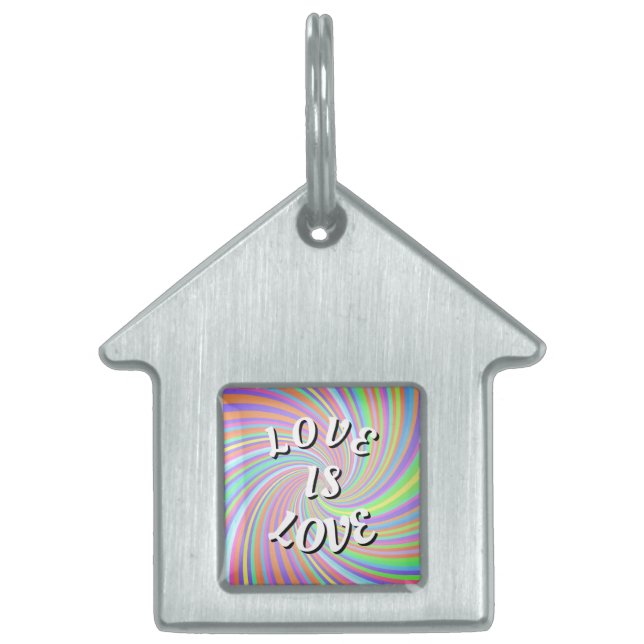 Love Is Love プライド ペットネームタグ (正面)