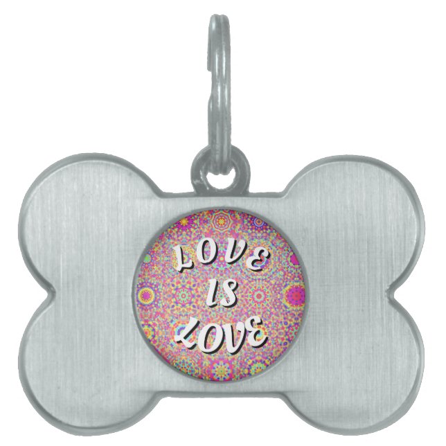 Love Is Love プライド ペットネームタグ (正面)
