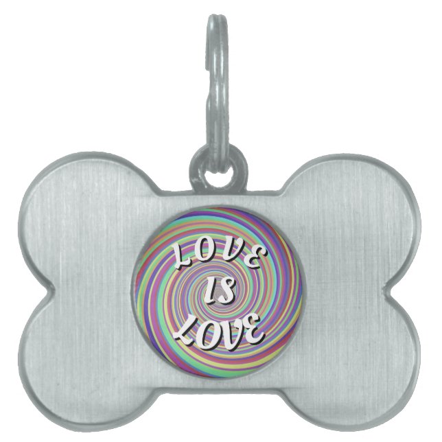 Love Is Love プライド ペットネームタグ (正面)
