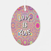 Love Is Love プライド メタルオーナメント (正面左)