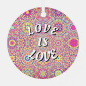 Love Is Love プライド メタルオーナメント (裏面)