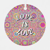 Love Is Love プライド メタルオーナメント (正面)