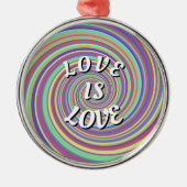 Love Is Love プライド メタルオーナメント (正面)
