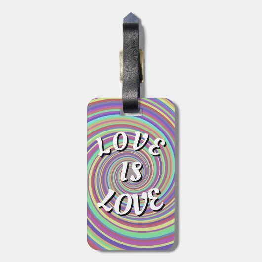 Love Is Love プライド ラゲッジタグ (裏面縦)