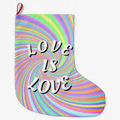 Love Is Love プライド ラージクリスマスストッキング (正面)