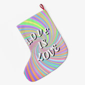 Love Is Love プライド ラージクリスマスストッキング (裏面 (吊り時))