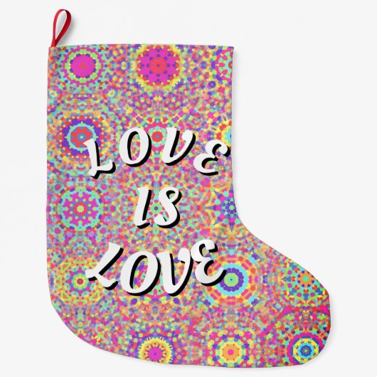 Love Is Love プライド ラージクリスマスストッキング (正面)