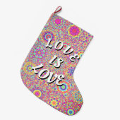 Love Is Love プライド ラージクリスマスストッキング (正面 (吊り時))