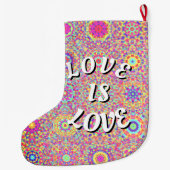 Love Is Love プライド ラージクリスマスストッキング (裏面)