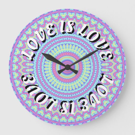 Love Is Love プライド ラージ壁時計 (正面)
