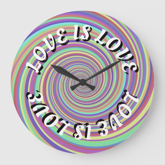 Love Is Love プライド ラージ壁時計 (正面)