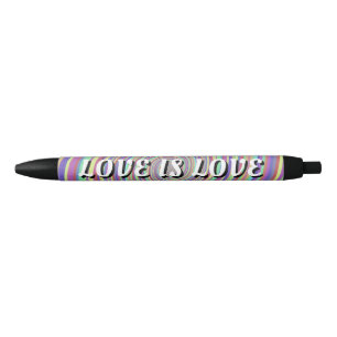 Love Is Love プライド 黒ボールペン